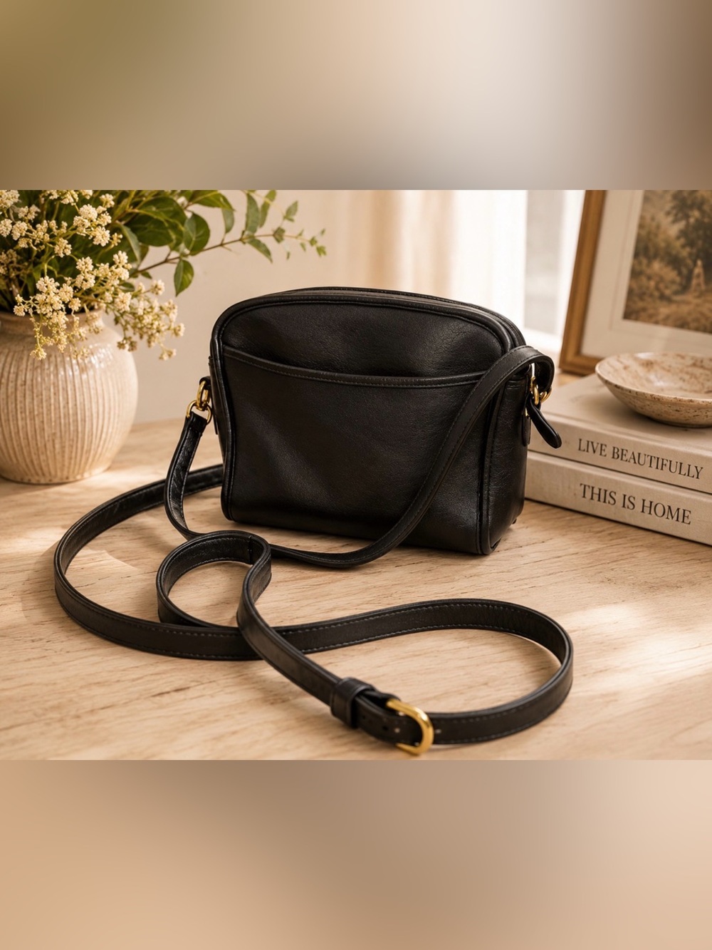 Coach vintage leather crossbody bag 9087